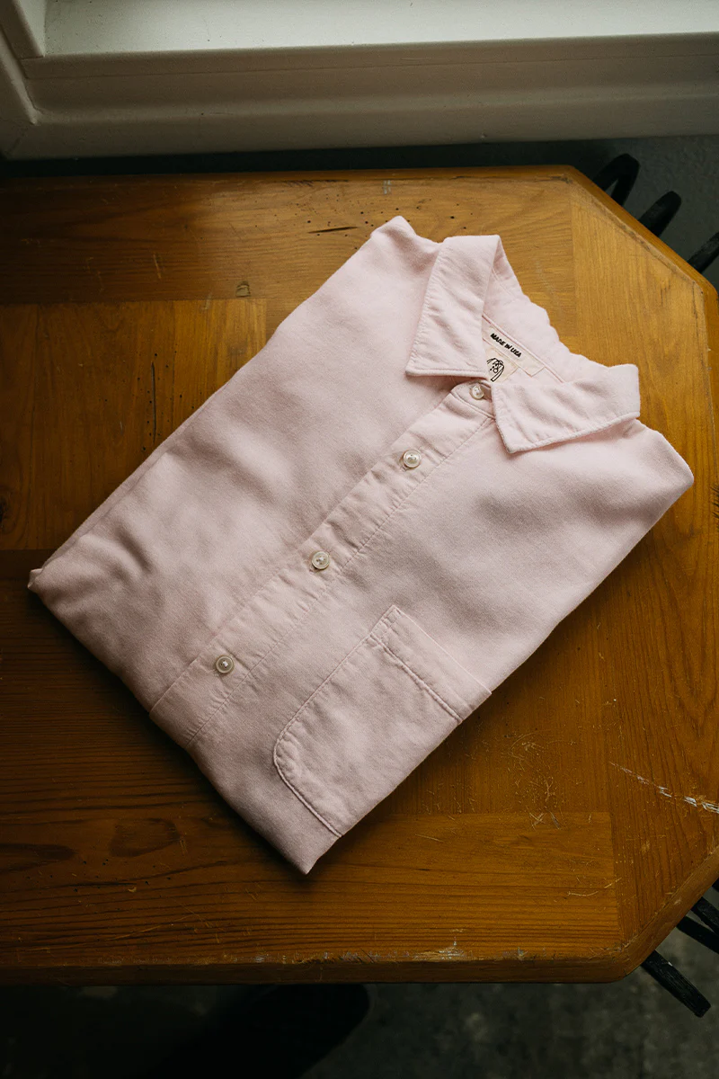 The Ripper Double Gauze Organic Cotton Shirt - Fresh Pink - Image 5