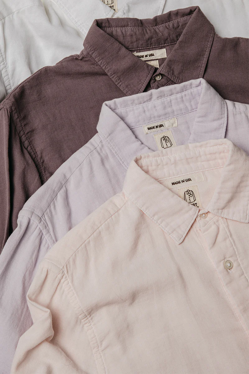 The Ripper Double Gauze Organic Cotton Shirt - Fresh Pink - Image 6