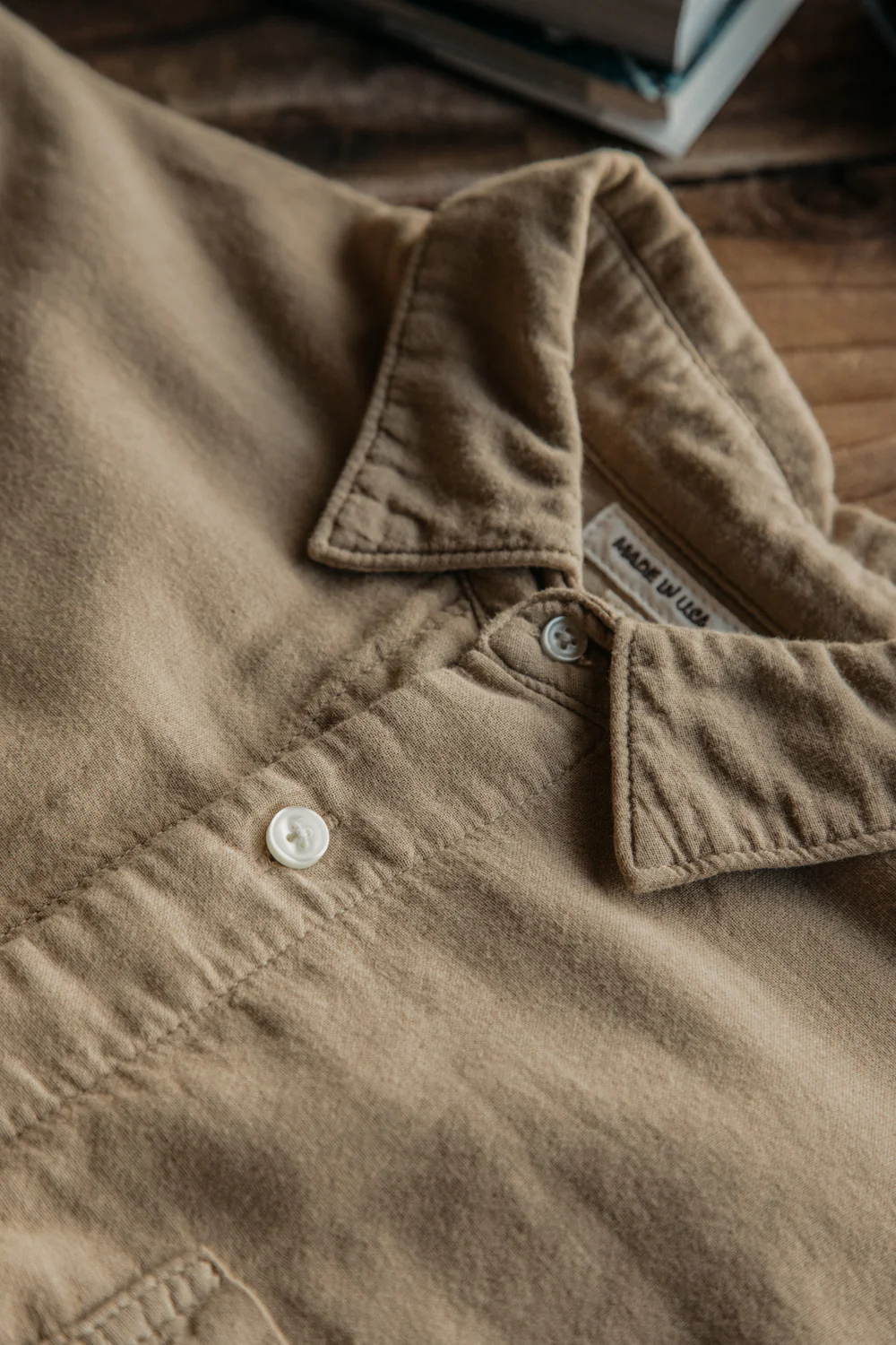 The Ripper Double Gauze Organic Cotton Shirt - Sand - Image 4