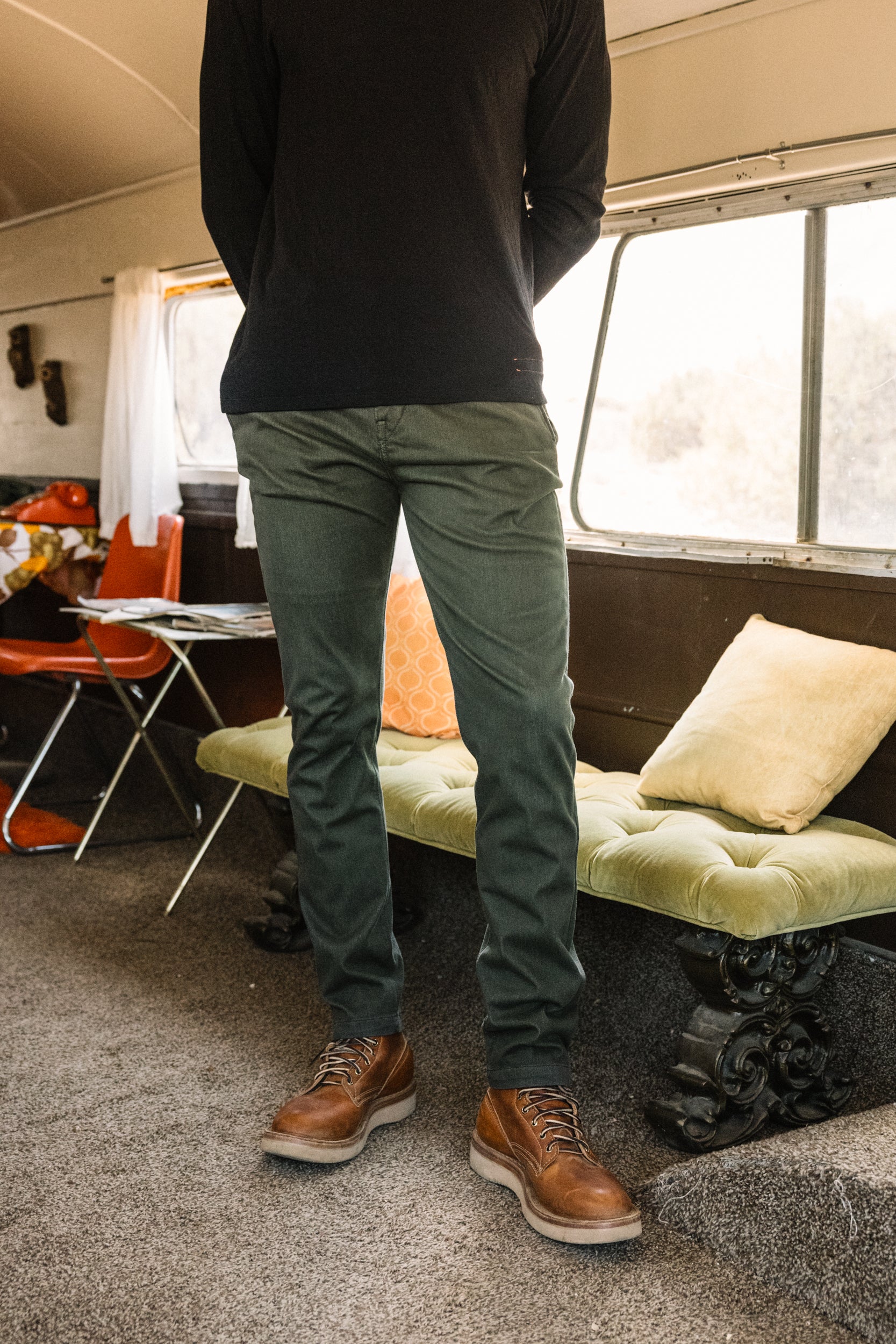The Axe Slim Denit® Chino - Military Green - Image 4