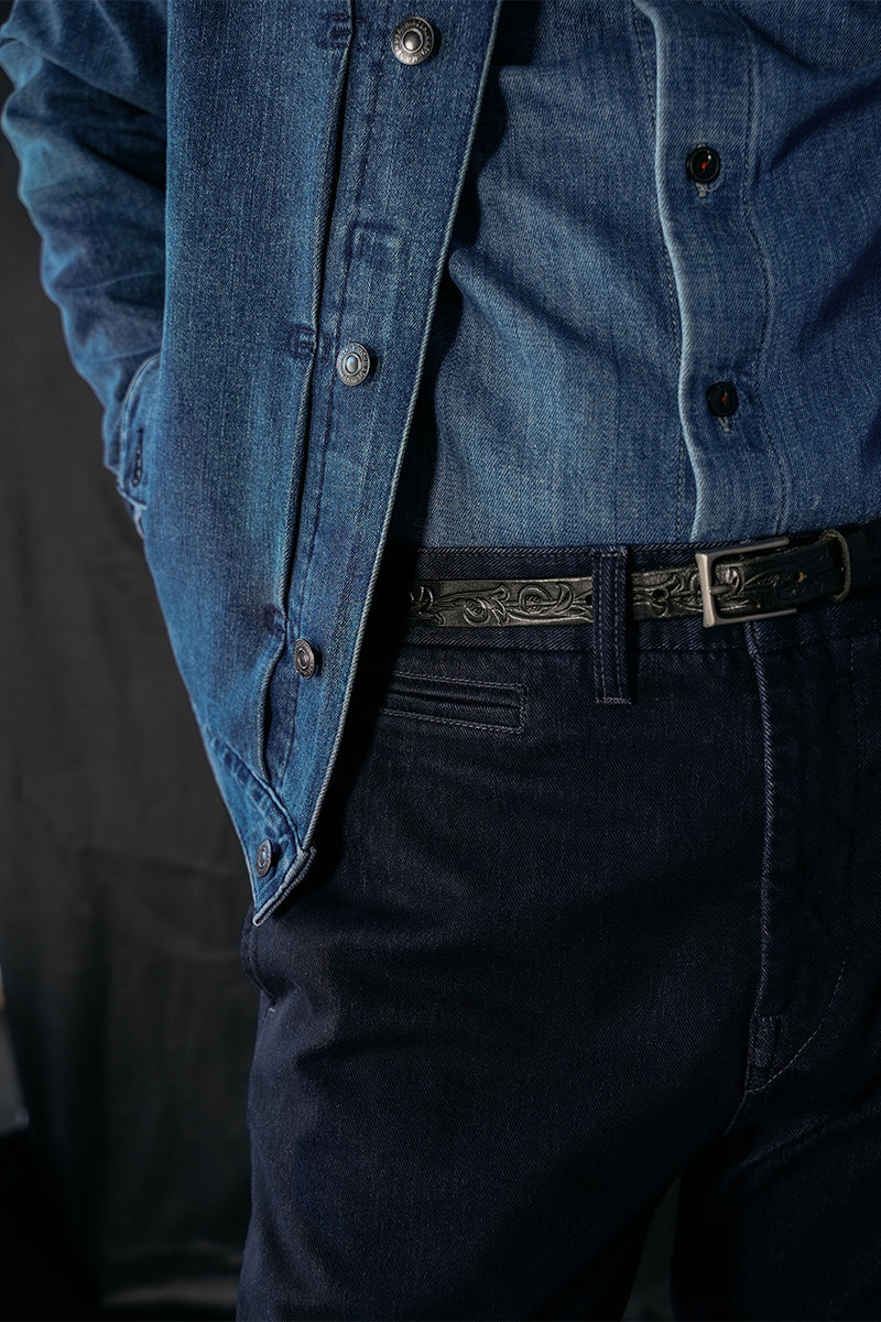 The Axe Slim Denit® Chino - Navy - Image 5