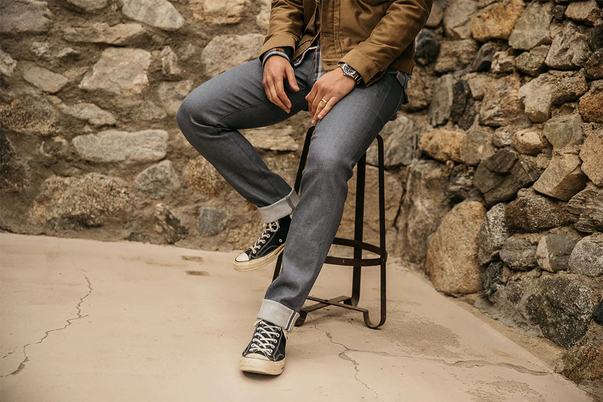 The Pen Slim - Gray Raw 10.5oz Selvedge - Image 3