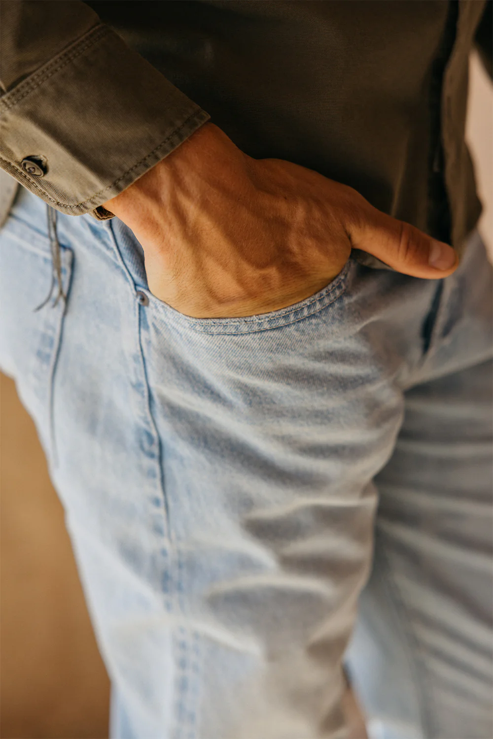 The Hammer Straight Natural Slub Indigo - Huey 12.5oz Selvedge - Image 6