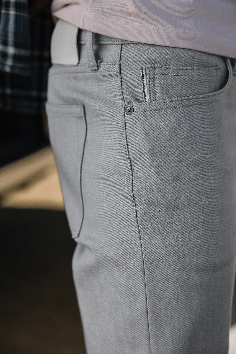 The Hammer Straight - Silver Gray Raw 14oz Selvedge - Image 5